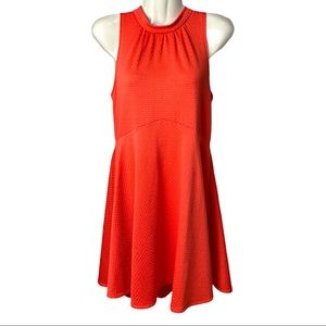 Free People | Red Textured Fit & Flare Sleeveless Dress | Size Medium